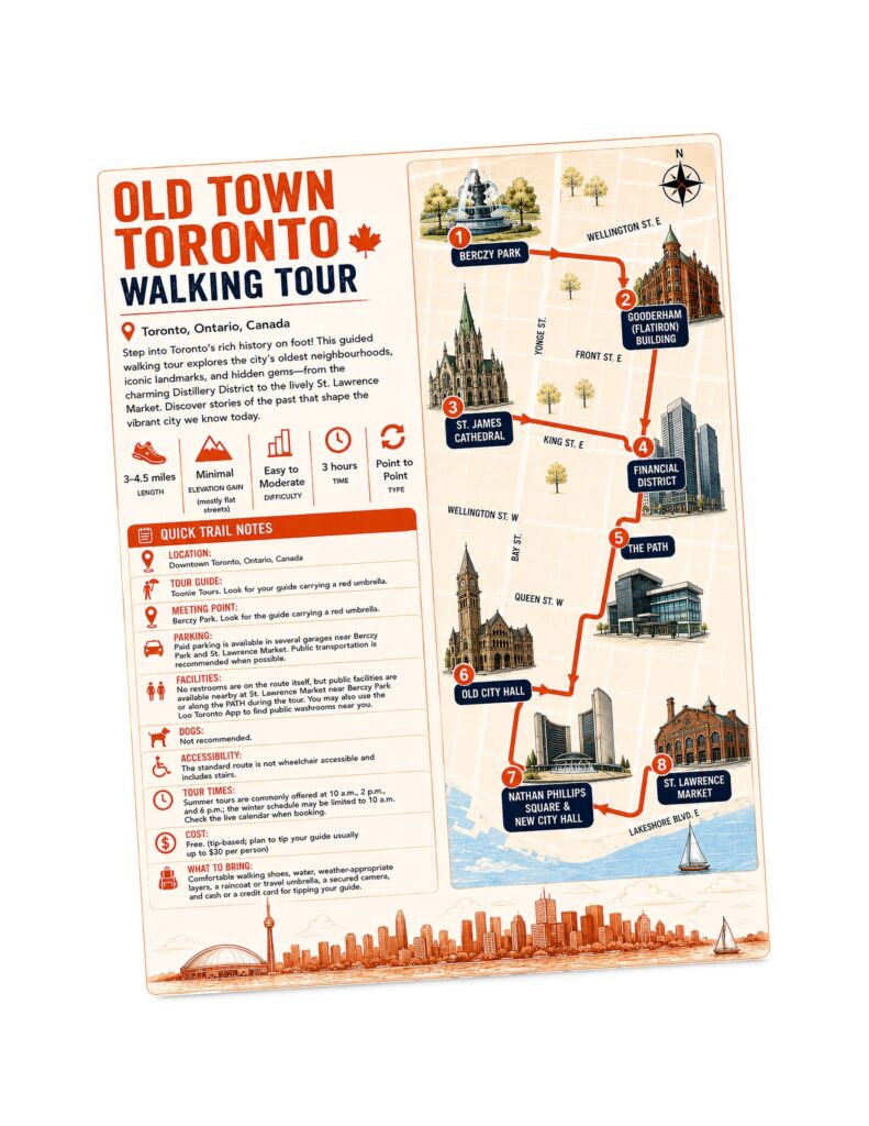 old town toronto walking tour map