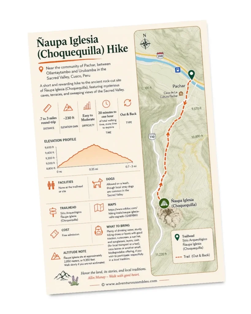 printable map naupa iglesia hike